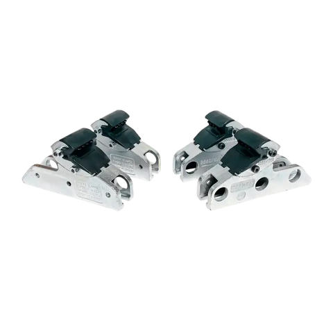 Coats Grip Max Gen2 clamps set with silver ratchet straps and black handles