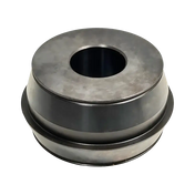 Dark gray double-sided collet with central opening for precise wheel balancing on 40mm shafts
