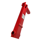 Red metal hitch adapter for Coats OEM Swing Arm Assembly with swing-arm adjusting knob