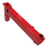 Heavy-duty red metal swing-arm support with square opening for Coats Tire Changer parts