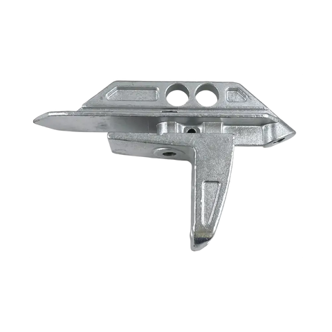 Silver metal shelf bracket with T-shape, holes for mounting, ideal for coats oem grip max