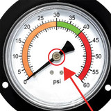 Coats Premium Air Gauge for Tire Machine with colorful pressure scale and flange mounts