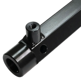 Black metal hitch receiver with threaded mount for coats OEM upper bead breaker shoe