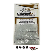 Counteract MK-Series balancing beads in bag-n-bag with red weights and clear packaging