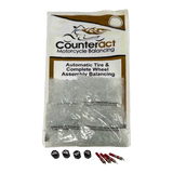 Counteract MK-Series balancing beads in bag-n-bag with red weights and clear packaging