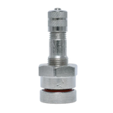 Silver TR-542 clamp-in truck valve with Alcoa metal stem and clear filter