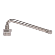 Curved stainless steel clamp-in TPMS Dill DV-546G valve for .390’’ hole