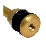 Gold Dill DV-572 large bore TPMS valve stem with brass finish