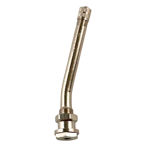 Flexible gold metal hose with threaded ends for Dill DV-V3.20.2 clamp-in TPMS valve hole