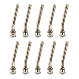 Gold-tone Dill DV-V3 TPMS OEM valve stem with curved nozzles