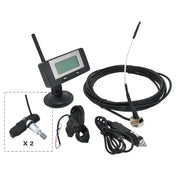 Black LCD Dill Trailer TPMS Kit gauge with antenna for 0.453 inch rim hole