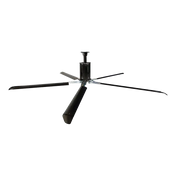Large black industrial ceiling fan with six blades from Epic Fans Commercial HVLS collection