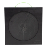 Black Gaither BIG FOOT 50-ton capacity jack plate with non-skid manhole design