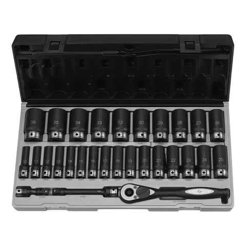 GP 1/2’ Dr Metric Duo - Socket Set 6pt w/ Case (29 pcs)