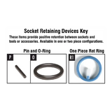 Blue GP 1-inch drive deep length impact socket with white insert