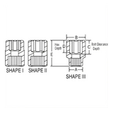 Hexagonal bolt heads diagram for GP #5 spline drive impact socket metric