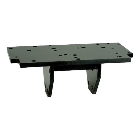 Black metal mounting bracket with legs for HW93776 Engine Stand or Caterpillar engine stand adapter