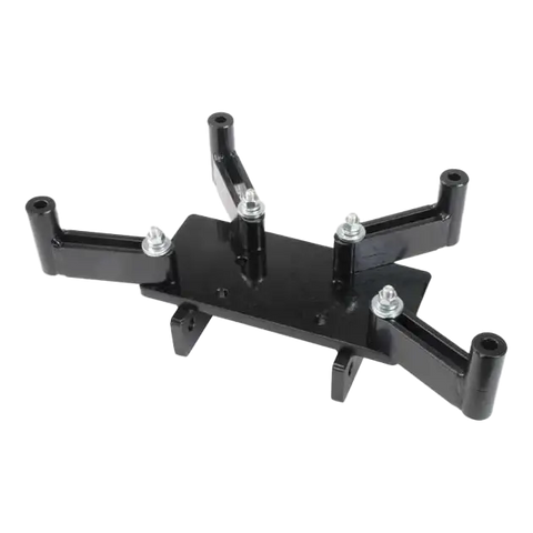 Black metal engine stand mount for HW93776 with four arms and bolts for Hein-Werner adapter