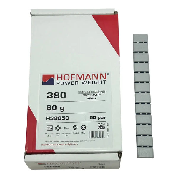 Hofmann Type 380 Gray Adhesive Wheel Weight, Zinc StickOn 5g/600pcs