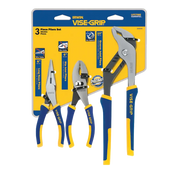 Irwin VISE-GRIP propliers set with long nose, slip joint, and groove joint pliers