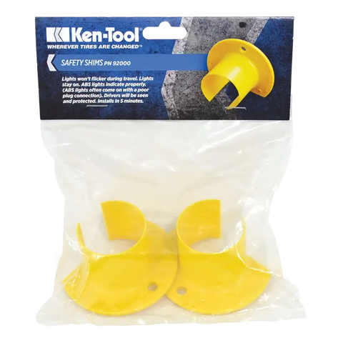 Yellow Ken-Tool Pigtail Plug Safety Shims in clear bag, perfect to fix trailer light