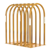 Ken-Tool T108 7-bar tire inflation cage with gold metal curved bars
