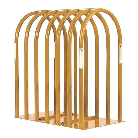 Ken-Tool T108 7-bar tire inflation cage with gold metal curved bars