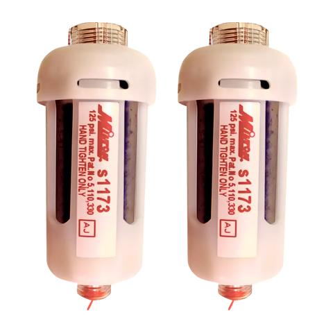 Milton mini inline air dryer S1173 with 2 white Minex S1173 filters