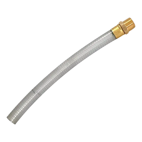 Clear flexible PVC bypass hose with brass fitting for 49A Pumps and OEM 30A‑32 replacement