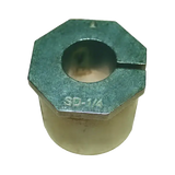 Hexagonal metal bushing with cylindrical insert for Ford Super Duty F250/350 trucks