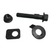 Black metal fastener set for Northstar 16mm Axis Alignment Camber Cam Bolt pair