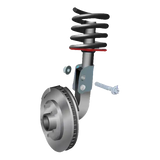 Car suspension assembly with Northstar cam bolt for precise wheel alignment