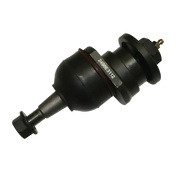 Black ball joint with threaded stud for Dodge light trucks, compatible with grease gun