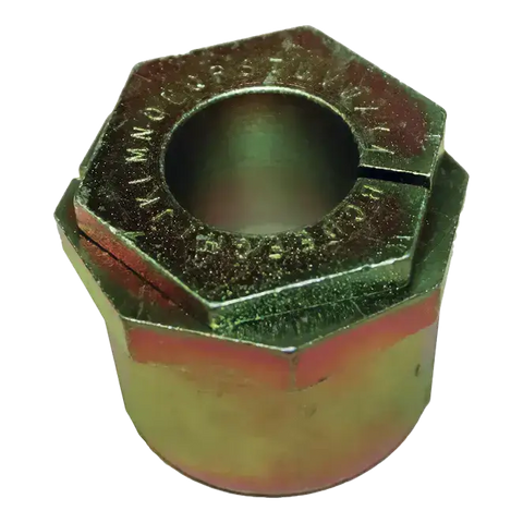 Gold-colored metal Bushing with hex top for Ford F250 F350 front camber adjustment