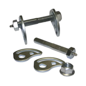Metal bolts and washers from Northstar front greaseable bolt kit with quick cams for GM truck