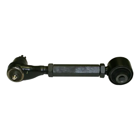 Black adjustable suspension arm for rear toe alignment on Subaru Impreza and Forester