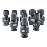 Omega 1/2 Dr. Swivel Metric Impact Socket Set 9 Pcs - 83021