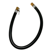 Black PCL RHA2144 21’’ euro style replacement hose with gold tips and silver core