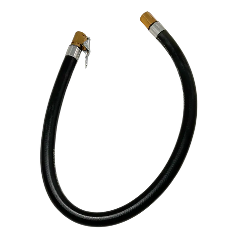 Black PCL RHA2144 21’’ euro style replacement hose with gold tips and silver core