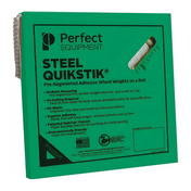 Green Perfect SSG7500N steel low profile roll style wheel weight on cardboard