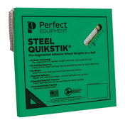 Green Perfect SSG7500N steel low profile roll style wheel weight on cardboard