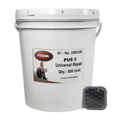 White bucket with 500 Prema PUS-3 tire repair patches for quick tire repair