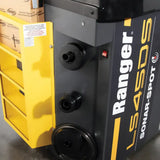 Industrial wheel balancer with storage shelves for Ranger LS45DS Laser-Spot 3D Wheel Balancer