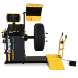 Heavy-duty truck wheel balancer with digital tech, contactless measurement, and sturdy weight tray