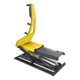 Ranger RWL175 yellow gray pneumatic wheel lift with lug bolt flange