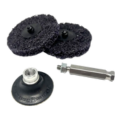 Rema 71524 black gray scrubber with silver handle for EV tire adhesive removal on wheel disc adapters
