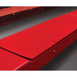 Red metal car lift platform for Rotary 16K open front alignment lift ARO16EL