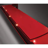 Red metal ramp on Rotary 16K 4-Post Alignment Lift for open front alignment lift