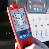 Red and gray remote for Rotary MCHM19 Flex MAX mobile column lift system for heavy-duty vehicle maintenance