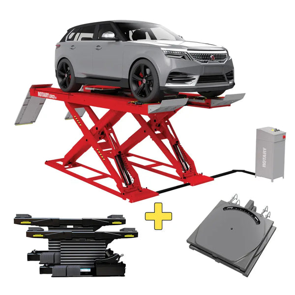12k Alignment Rack Rotary XA12 12K Alignment Scissor Lift with Rolling Jacks – All Tire Supply